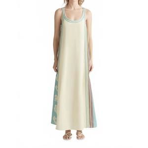 NEW ANTIPODEAN gold rush scoop neck gown in multi abstract